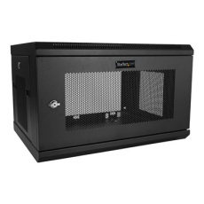 StarTech.com 2 Post 6U 19" Wall Mount Network Cabinet, 15" Deep Locking IT Switch Depth Enclosure, Vented Computer/Electronics Equipment Data Rack with Shelf & Hook & Loop Tape /Assembled - 19 Inch Wall Cabinet (RK616WALM) - Rozvadecová skrín - montáž na stenu - cerná - 6U