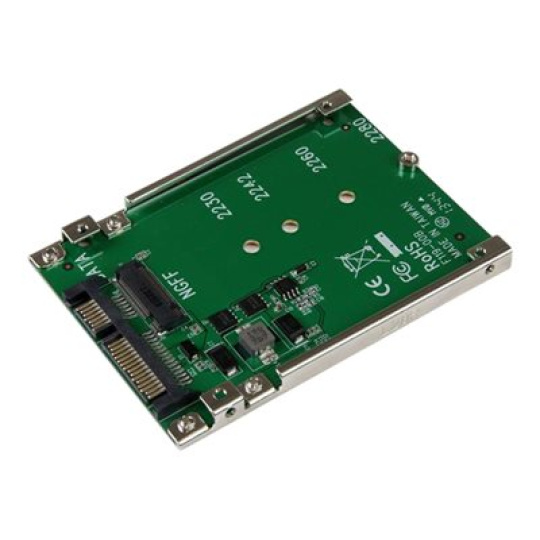 StarTech.com M.2 SATA SSD to 2.5in SATA Adapter - M.2 NGFF to SATA Converter - 7mm - Open-Frame Bracket - M2 Hard Drive Adapter (SAT32M225) - Radic úložište - 1 Kanál - SATA 6Gb/s - SATA 6Gb/s - pro P/N: BRACKET125PT, BRACKET125PTP, SATERASER4, SDOCK1EU3P2, SDOCK4U313, USB31C2SAT3