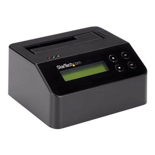 StarTech.com USB 3.0 Hard Drive Eraser Dock for 2.5" & 3.5" SATA SSD HDD + 4Kn Drive - LCD/ RS232 - Secure Erase HDD Wiper Docking Station (SDOCK1EU3P2) - Hard drive eraser - 2.5" / 3.5" - SATA 6Gb/s - cerná - pro P/N: SVA12M5NA