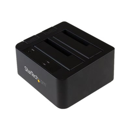 StarTech.com Dual-Bay USB 3.1 to SATA Hard Drive Docking Station, USB 3.1 (10 Gbps) Hard Drive Dock, External 2.53.5 SATA IIIIII, SSDHDD Docking Station, Hot-Swap Hard Drive Bay - Top-Loading - Radic úložište - 2.5", 3.5" - USB 3.1 (Gen 2) - cerná