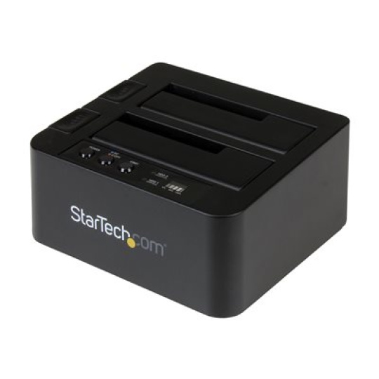 StarTech.com Standalone Hard Drive Duplicator, Dual Bay HDDSSD ClonerCopier, USB 3.1 (10 Gbps) to SATA III (6Gbps) HDDSSD Docking Station, Hard Disk Duplicator Dock - Hard Drive Cloner - Duplikátor pevného disku - 2 zásuvky (SATA-300) - pro P/N: TBLT3MM1MA, TBLT3MM2M, TBLT3MM2MA
