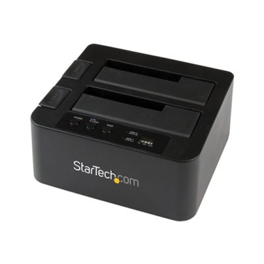 StarTech.com Dual Bay Hard Drive Duplicator, Standalone USB 3.0 (5 Gbps) eSATA to 2.53.5 SATA III HDDSSD ClonerCopier, Hard Drive Docking Station - Hard Disk Cloner - Radic úložište - 2.5", 3.5" - SATA 6Gb/s - USB 3.0 - cerná - pro P/N: SVA12M5NA