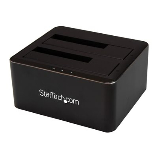 StarTech.com Dual-Bay USB 3.0 to SATA Hard Drive Docking Station, USB Hard Drive Dock, External 2.53.5 SATA IIIIII, SSDHDD Docking Station, Hot-Swap Hard Drive Bays - Top-Loading - Dokovací stanice HDD - oddílu: 2 - 2.5", 3.5" - SATA 6Gb/s - USB 3.0 - cerná - pro P/N: SVA12M5NA