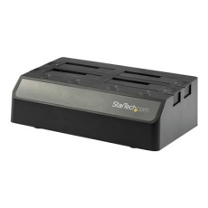 StarTech.com 4-Bay USB 3.1 to SATA Hard Drive Docking Station, 10Gbps USB Hard Drive Dock, External 2.53.5 SATA III (6Gbps) SSDHDD Docking Station, Hot-Swap Hard Drive Bay - Dual 60mm Fans, Top-Loading - Kryt úložište - 2,5" / 3,5" sdílené - SATA 6Gb/s - USB 3.1 (Gen 2) - cerná