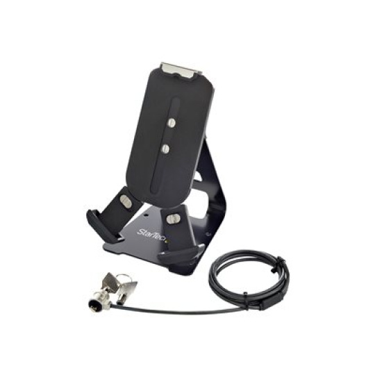 StarTech.com Secure Tablet Stand w/ K-Slot Cable Lock, Locking Tablet Holder for 7.9-13 inch Tablets, Universal Adjustable Tablet Mount for Desk/Surface, Lockable Anti-Theft Security Mount - Tablet Security Mount (SECTBLTDT) - Stojan pro notebook/tablet - desktop - 7.9" - 13" - cerná - pro P/N: DK30CHPH