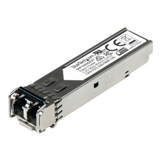 StarTech.com MSA Uncoded Compatible SFP Module, 1000BASE-SX, 1GbE Multi Mode (MMF) Fiber Optic Transceiver, 1GE Gigabit Ethernet SFP, LC Connector, 550m, 850nm, DDM, 1Gbps Mini GBIC Module - Lifetime Warranty (SFP1000SXST) - Transceiver modul SFP (mini-GBIC) - 1GbE - 1000Base-SX - multirežim LC - až 550 m - 850 nm - pro P/N: US1GA30SFP, US1GC30SFP