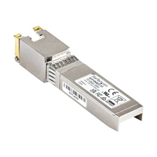 StarTech.com Cisco SFP-10GB-TC Compatible SFP+ Module, 10GBASE-T, SFP to RJ45 Cat6/Cat5e, 10GE Gigabit Ethernet SFP+, RJ-45 (Copper) 30m, Cisco Firepower, ASR1000, ASR9000, 10Gbps SFP+ - Lifetime Warranty (SFP10GBTCST) - Modul SFP+ vysílace - 10GbE - 10GBase-T - RJ-45 - až 30 m