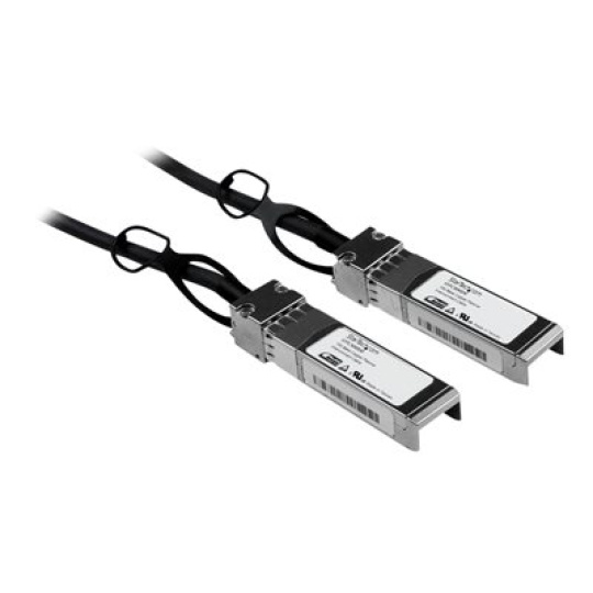 StarTech.com Cisco SFP-H10GB-CU5M Compatible 5m 10G SFP+ to SFP+ Direct Attach Cable Twinax, 10GbE SFP+ Copper DAC 10Gbps Low Power Passive Mini GBIC/Transceiver Module DAC, 10G SFP+ Cable - Lifetime Warranty (SFPCMM5M) - Kabel pro prímé pripojení - SFP+ do SFP+ - 5 m - diaxiální - pro P/N: PEX10000SFPI, PEX10GSFP4I, PEX20000SFPI
