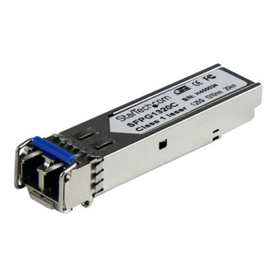StarTech.com Cisco GLC-LH-SMD Compatible SFP Module 1000BASE-LH 1GbE Single Mode (SMF) Fiber SMF Optic Transceiver 1GE Gigabit Ethernet SFP LC 20km, 1310nm, DDM, Cisco Firepower, IE2000 - Lifetime Warranty (SFPG1320C) - Transceiver modul SFP (mini-GBIC) - 1GbE - 1000Base-LH - jednoduchý režim LC - až 20 km - 1310 nm - pro P/N: ET91000LCOAM, IES101002SFP, IES101G2SFPW, IES101GP2SFW, MCM1110SFP, PEX1000SFP2