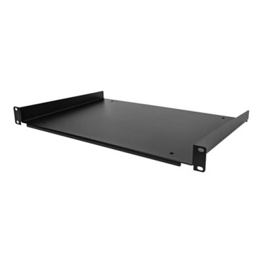 StarTech.com 1U Fixed Server Rack Mount Shelf, 12in Deep Steel Universal Cantilever Tray for 19" AV/Data/Network Equipment Rack with Cage Nuts & Screws, 55lbs Weight Capacity, 12" Deep - 1U Network Rack Shelf - Police skríne - 1U - 19"