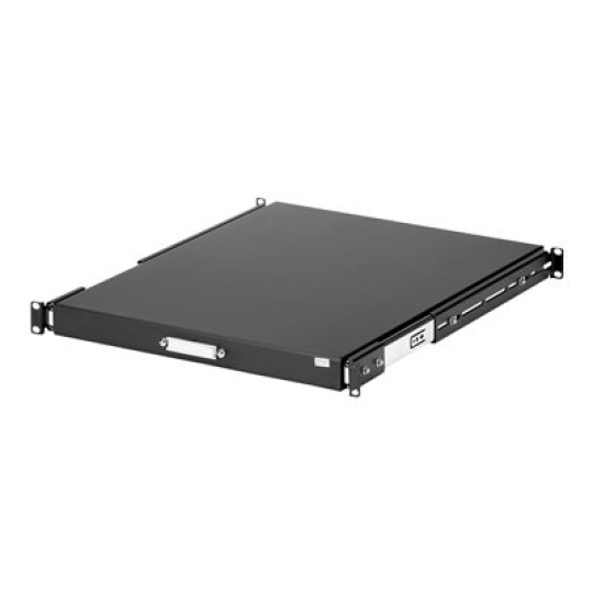 StarTech.com 1U Sliding Server Rack Mount Keyboard Shelf Tray - 55lbs - 22" Deep Steel Pull Out Drawer for 19" AV, Network Equipment Rack (SLIDESHELFD) - Police skríne pro klávesnici - cerná - pro P/N: RK1536BKF, RK1836BKF, RK2537BKM, RK3236BKF, RK4236BKB, RK4242BK24, RK4242BK30
