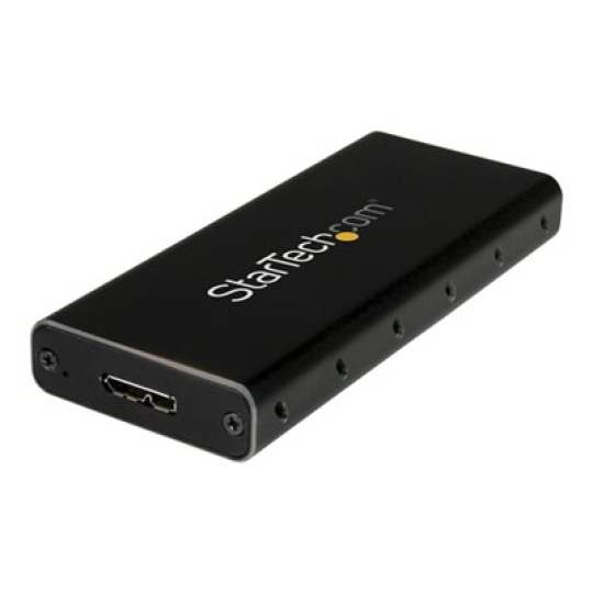 StarTech.com M.2 SSD Enclosure for M.2 SATA SSDs - USB 3.1 (10Gbps) with USB-C Cable - External Enclosure for USB-C Host - Aluminum (SM21BMU31C3) - Kryt úložište - M.2 - SATA 6Gb/s - USB 3.1 (Gen 2) - cerná, stríbrná - pro P/N: TBLT3MM1MA, TBLT3MM2M, TBLT3MM2MA