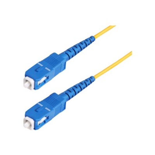 StarTech.com 30m (98.4ft) SC to SC (UPC) OS2 Single Mode Simplex Fiber Optic Cable, 9/125?m, 40G/100G, Bend Insensitive, Low Insertion Loss, LSZH Fiber Patch Cord - Patch kabel - jednoduchý režim SC/UPC (M) do jednoduchý režim SC/UPC (M) - 30 m - 30 m - 2 mm - optické vlákno - simplex - 9 / 125 mikron - OS1/OS2 - neobsahuje halogen, pasivní, dvousmerný - žlutá