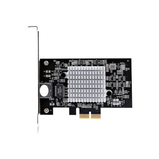 StarTech.com 1-Port 10Gbps PCIe Network Adapter Card, Network Card for PC/Server, Low Profile PCIe Ethernet Card w/Jumbo Frame Support, NIC/LAN Interface Card - Marvell AQC113CS Chipset, PXE Boot (ST10GSPEXNB2) - Sítový adaptér - PCIe 3.0 x2 - 10 Gigabit Ethernet x 1 - cerná