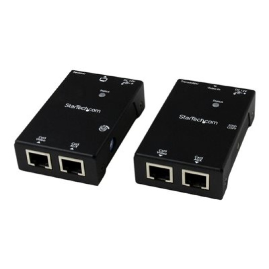 StarTech.com HDMI Over CAT5e / CAT6 Extender with Power Over Cable - 165 ft (50m) HDMI Video/Audio Over Dual Ethernet Cable Extender (ST121SHD50) - Video/audio nástavec - pres CAT 5e/6 - až 50 m - pro P/N: ST128HDMI2, SVA12M2NEUA, SVA12M5NA, VIDWALLMNT