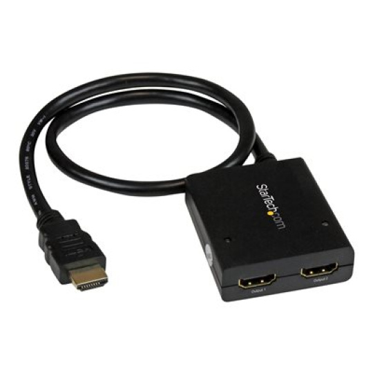 StarTech.com HDMI Cable Splitter - 2 Port - 4K 30Hz - Powered - HDMI Audio / Video Splitter - 1 in 2 Out - HDMI 1.4 - Rozdelovac video / audio - 2 x HDMI - desktop - pro P/N: ST121SHD50, SVA5M3NEUA
