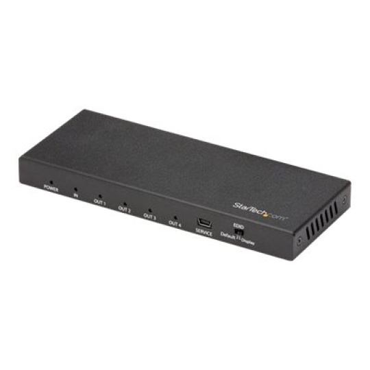 StarTech.com HDMI Splitter - 4-Port - 4K 60Hz - HDMI Splitter 1 In 4 Out - 4 Way HDMI Splitter - HDMI Port Splitter (ST124HD202) - Rozdelovac video / audio - 4 x HDMI - desktop