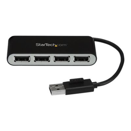 StarTech.com 4 Port USB 2.0 Hub - USB Bus Powered - Portable Multi Port USB 2.0 Splitter and Expander Hub - Small Travel USB Hub (ST4200MINI2) - Rozbocovac - 4 x USB 2.0 - desktop