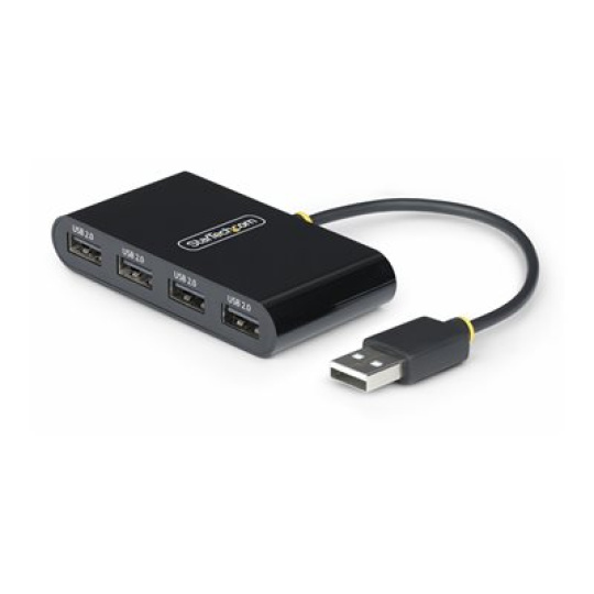 StarTech.com 4-Port USB 2.0 Hub, USB Bus Powered, Small Travel Mini USB Hub, USB 2.0 Splitter, Multi-Port Portable USB Hub, 480Mbps, Overcurrent Protection (OCP) - Rozbocovac - 4 x USB 2.0 - desktop