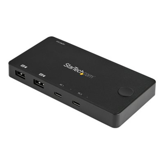 StarTech.com 2 Port USB C KVM Switch, 4K 60Hz HDMI, Compact Dual Port UHD USB Type C Desktop Mini KVM Switch with USB C Cables, Bus Powered, MacBook iPad Pro ThinkPad IdeaPad EliteBook - 4K HDMI KVM Switch - Prepínac KVM / audio - 2 x KVM / zvuk - desktop