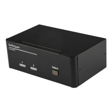 StarTech.com Dual Monitor DisplayPort KVM Switch - 2 Port - USB 2.0 Hub - Audio and Microphone - DP KVM Switch (SV231DPDDUA) - Prepínac KVM / audio - 2 x KVM / zvuk - 1 místní uživatel - desktop - pro P/N: IM12D1500P, SVA12M2NEUA, SVA12M5NA