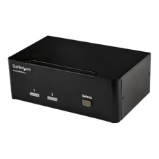 StarTech.com 2-Port DisplayPort KVM Switch - Dual-Monitor - 4K 60 - with Audio & USB Peripheral Support - DP 1.2 - USB Hub (SV231DPDDUA2) - Prepínac KVM / audio / USB - 2 x KVM / zvuk / USB - 1 místní uživatel - desktop - AC 120/230 V / DC 12 V - pro P/N: SVA12M2NEUA, SVA12M5NA