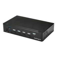 StarTech.com 4 Port HDMI KVM - HDMI KVM Switch - 1080p - USB 3.0 & Audio Support - KVM Video Switch (SV431HDU3A2) - Prepínac KVM / USB - 4 x KVM / zvuk / USB + 3 x SuperSpeed USB - 1 místní uživatel - Lze montovat do rozvadece - AC 120/230 V / DC 9 - 12 V - pro P/N: SV431RACK