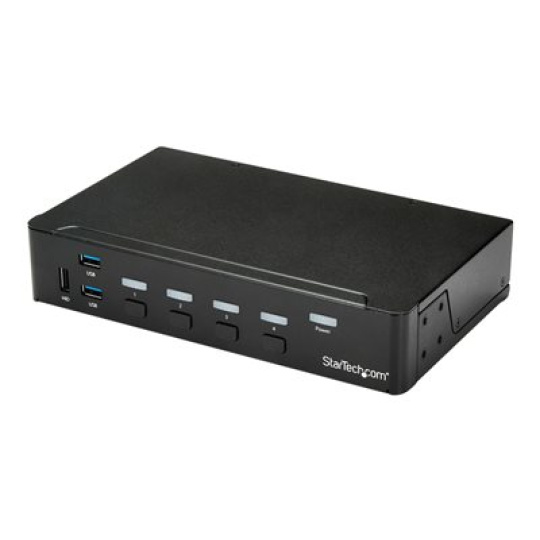 StarTech.com 4 Port HDMI KVM - HDMI KVM Switch - 1080p - USB 3.0 & Audio Support - KVM Video Switch (SV431HDU3A2) - Prepínac KVM / USB - 4 x KVM / zvuk / USB + 3 x SuperSpeed USB - 1 místní uživatel - Lze montovat do rozvadece - AC 120/230 V / DC 9 - 12 V - pro P/N: SV431RACK