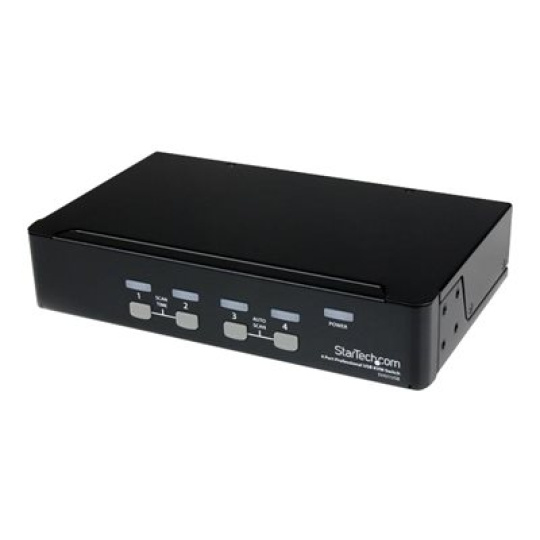 StarTech.com 4 Port Professional VGA USB KVM Switch with Hub - 1U Rack-mountable KVM Switch (SV431USB) - Prepínac KVM - 4 x KVM port(s) - 1 místní uživatel - desktop - pro P/N: SV431RACK, SVUSB2N1_10, SVUSB2N1_15, SVUSB2N1_6