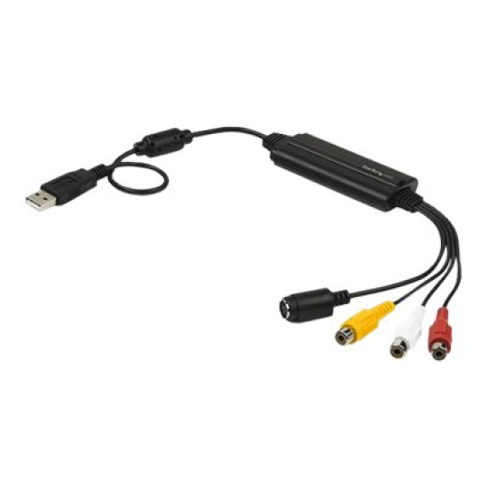 StarTech.com USB Video Capture Adapter Cable, S-Video/Composite to USB 2.0 SD Video Capture Device Cable, TWAIN Support, Analog to Digital Converter for Media Storage, For Windows Only - SD Video Capture Cable (SVID2USB232) - Adaptér pro zachytávání videa - USB 2.0 - NTSC, SECAM, PAL - cerná