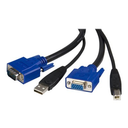 StarTech.com 2-in-1 USB KVM Cable - Keyboard / video / mouse / USB cable - HD-15 (VGA), USB Type B (M) to USB, HD-15 (VGA) - 6 ft - SVUSB2N1_6 - Kabel klávesnice / video / myš / USB - HD-15 (VGA), USB typ B (M) do USB, HD-15 (VGA) - 1.8 m - pro P/N: RKCOND17HD, SV231USBGB, SV231USBLC, SV431USB, SV431USBAE, SV431USBAEGB, SV431USBDDM