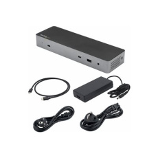 StarTech.com Thunderbolt 3 Dock with USB-C Host Compatibility, Dual 4K 60Hz DisplayPort 1.4 or Dual HDMI 2.0 Monitors, Single 8K, TB3/USB-C Laptop Docking Station, 96W PD, 5x USB, 10Gbps - 96W Power Delivery (TB3CDK2DHUE) - Dokovací stanice - USB-C 3.2 Gen 2 / Thunderbolt 3 - 2 x HDMI, 2 x DP - 1GbE