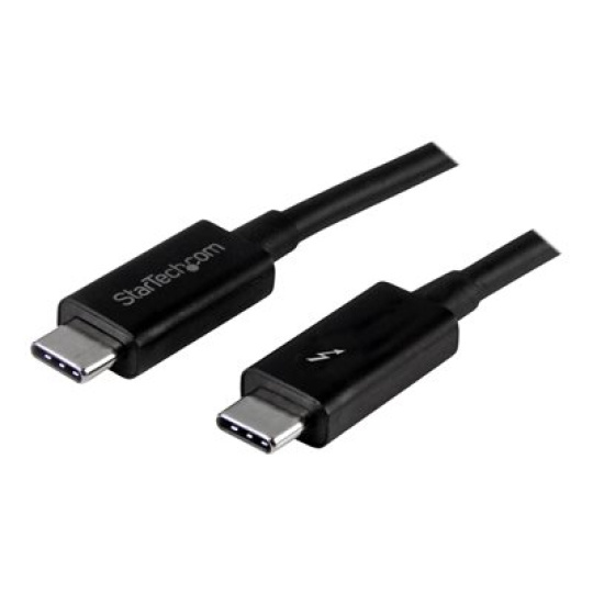 StarTech.com 1m (3.3ft) Thunderbolt 3 Cable, 20Gbps, 100W PD, 4K Video, Thunderbolt-Certified, Compatible w/ TB4/USB 3.2/DisplayPort - Kabel Thunderbolt - 24 pin USB-C (M) do 24 pin USB-C (M) - Thunderbolt 3 / USB / DisplayPort - 1 m - cerná - pro P/N: CDP2HDUACP, CDP2HDUACPW, PEXUSB321C