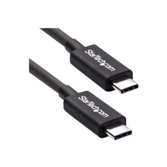 StarTech.com 2m (6.6ft) Thunderbolt 3 Cable, 20Gbps, 100W PD, 4K Video, Thunderbolt-Certified, Compatible w/ TB4/USB 3.2/DisplayPort - Kabel Thunderbolt - 24 pin USB-C (M) do 24 pin USB-C (M) - Thunderbolt 3 / USB / DisplayPort - 2 m - cerná - pro P/N: CDP2HDUACP, CDP2HDUACPW, MST30C2DPPD