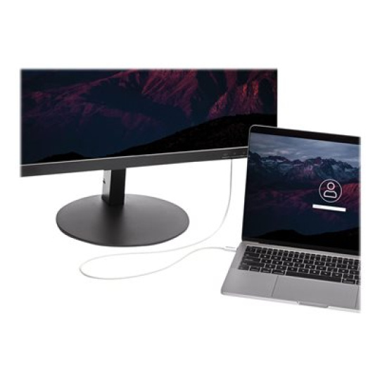 StarTech.com 6.6ft (2m) Thunderbolt 3 Cable, 20Gbps, 100W PD, 4K Video, Thunderbolt-Certified, Compatible w/ TB4/USB 3.2/DisplayPort - Kabel Thunderbolt - 24 pin USB-C (M) do 24 pin USB-C (M) - USB 3.1 Gen 2 / Thunderbolt 3 / DisplayPort 1.2 - 2 m - podporuje 4K - bílá - pro P/N: CDP2HDUACP, CDP2HDUACPW