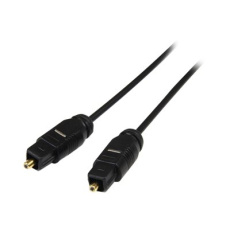 StarTech.com 15 ft Thin Toslink Digital Optical SPDIF Audio Cable - 15ft / 15 Feet Optical Audio Cable (THINTOS15) - Digitální audio kabel (optický) - SPDIF - TOSLINK s piny (male) do TOSLINK s piny (male) - 4.6 m - optické vlákno - cerná - pro P/N: FPCEILPTBLP, FPWARTB1M, FPWFXBAT, FPWTLTBAT, HD202A, STNDMTV100, STNDMTV70