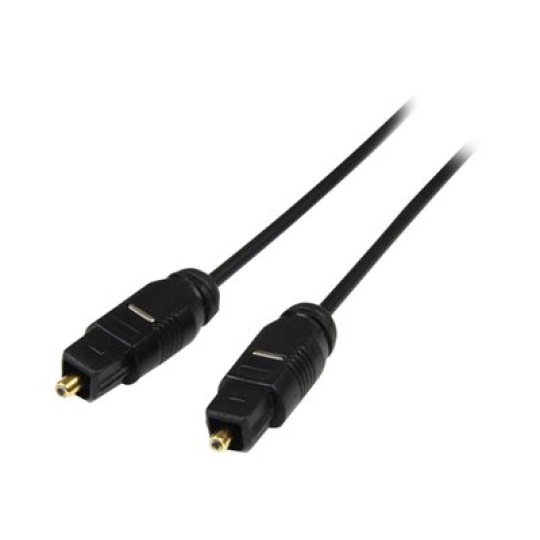 StarTech.com 15 ft Thin Toslink Digital Optical SPDIF Audio Cable - 15ft / 15 Feet Optical Audio Cable (THINTOS15) - Digitální audio kabel (optický) - SPDIF - TOSLINK s piny (male) do TOSLINK s piny (male) - 4.6 m - optické vlákno - cerná - pro P/N: FPCEILPTBLP, FPWARTB1M, FPWFXBAT, FPWTLTBAT, HD202A, STNDMTV100, STNDMTV70