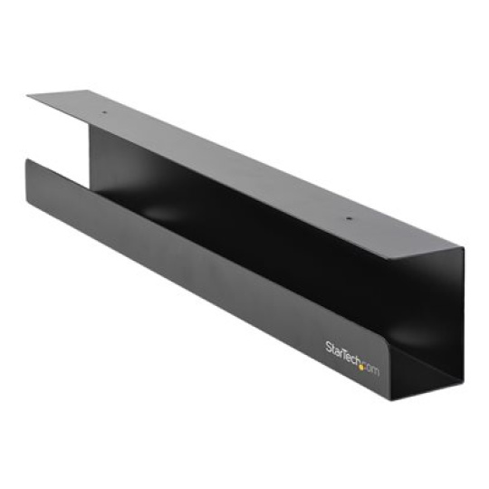 StarTech.com Under Desk Cable Management Tray, Cable Tray Organizer for Office/Standing Desk, Desk or Table Mount Cords/Wire/Power Strip Holder, Computer Cable Manager, 23-1/2"L x 4-1/2"D - Desk Cable Management (UDCMTRAY) - Zásuvka pro management kabelu - montáž pod stul - cerná