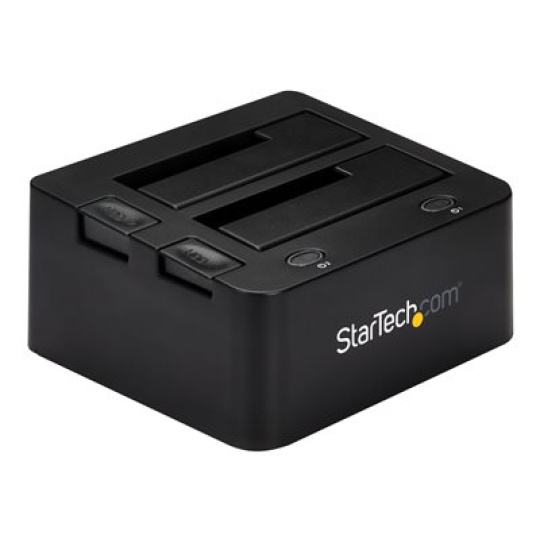 StarTech.com Dual-Bay USB 3.0 to SATA and IDE Hard Drive Docking Station, USB Hard Drive Dock, External 2.53.5 SATA III and IDE (40 pin) SSDHDD Docking Station, Hot-Swap Hard Drive Bays - Top-Loading - Radic úložište - 2.5", 3.5" - ATA / SATA 6Gb/s - USB 3.0 - cerná - pro P/N: SVA12M5NA