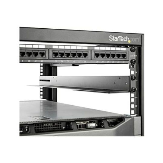 StarTech.com 1U 19 inch Server Rack Rails, 24-36 inch Adjustable Depth, Universal 4 Post Rack Mount Rails, Network Equipment/Server/UPS Mounting Rail Kit, HPE ProLiant, Dell PowerEdge - 4 Post Rack Rails (UNIRAILS1UB) - Sada kolejnic skríne - montáž do racku - cerná - 1U - 19" - pro P/N: RK1536BKF, RK1836BKF