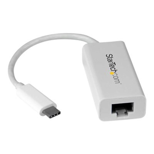 StarTech.com USB C to Gigabit Ethernet Adapter - White - USB 3.1 to RJ45 LAN Network Adapter - USB Type C to Ethernet (US1GC30W) - Sítový adaptér - USB-C - Gigabit Ethernet - bílá