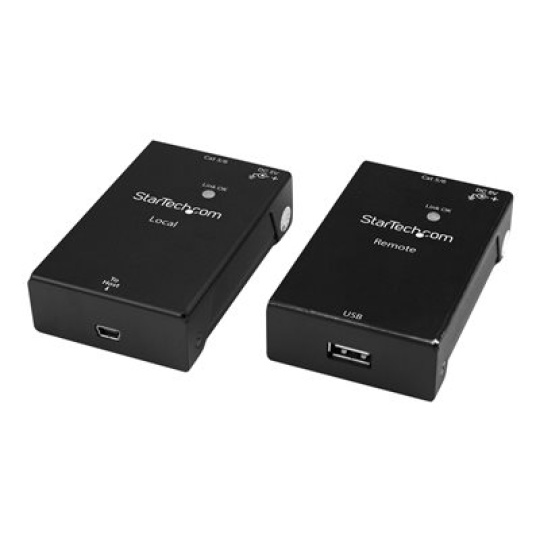 StarTech.com USB 2.0 Extender over Cat5e/Cat6 Cable (RJ45), Up to 165ft (50m), High Speed USB Port Extender Adapter Kit, Powered, USB over Ethernet Cable Extender, 480Mbps, Metal Housing - Power/Link/Activity LEDs (USB2001EXTV) - Rozširovací zarízení USB - USB 2.0 - pres CAT 5e/6 - až 50 m - pro P/N: SVA5N3NEUA
