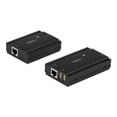 StarTech.com 4 Port USB 2.0 Extender Hub over Single CAT5e/CAT6 Ethernet Cable (RJ45), 330ft (100m), USB Extender Adapter, Externally Powered, 480 Mbps, Metal USB Extender Kit - Power/Link LEDs (USB2004EXT100) - Rozširovací zarízení USB - USB 2.0 - pres CAT 5e/6 - až 100 m