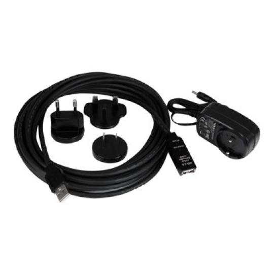 StarTech.com 5m USB 2.0 Active Extension Cable M/F - 5 meter USB A Male to USB A Female USB 2.0 Repeater / Extender Cable - Black - 15ft (USB2AAEXT5M) - Prodlužovací šnura USB - USB (F) do USB (M) - USB 2.0 - 5 m - aktivní - cerná - pro P/N: LTUB1MBK, SVA5H2NEUA, UUSBOTG