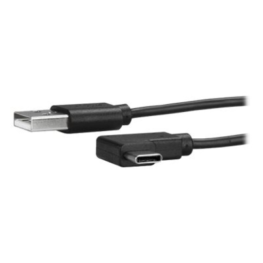 StarTech.com USB to USB C Cable - 1m / 3 ft - Right Angle USB Cable - USB A to USB C Cable - USB 2.0 Cable - USB Type C Cable (USB2AC1MR) - Kabel USB - USB (M) rovné do 24 pin USB-C (M) pravoúhlý - USB 2.0 - 1 m - cerná