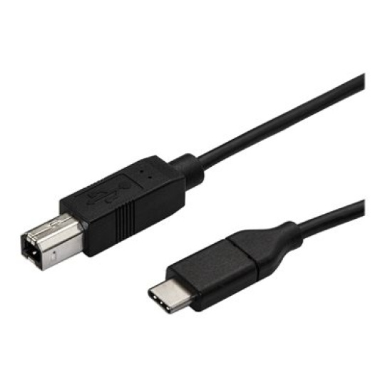 StarTech.com USB C to USB B Printer Cable - 10 ft / 3m - USB C Printer Cable - USB C to USB B Cable - USB Type C to Type B (USB2CB3M) - USB kabel - 24 pin USB-C (M) rovné do USB typ B (M) rovné - Thunderbolt 3 / USB 2.0 - 3 m - cerná - pro P/N: SV231DHU34K6, SV231HU34K6, SV231QDPU34K, SV431HU34K6