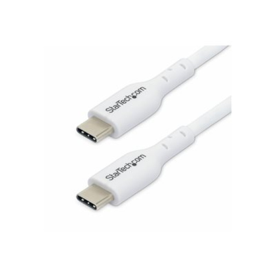 StarTech.com 3.3ft (1m) USB-C Charging Cable, Charge & Sync, 60W (3A) PD, USB 2.0 Laptop Charger Cable - White USB C Charging Cord - USB kabel - 24 pin USB-C (M) do 24 pin USB-C (M) - USB 2.0 - 3 A - 1 m - USB Power Delivery (60W), podpora Power Delivery 2.0, pasivní, neobsahuje halogen - bílá