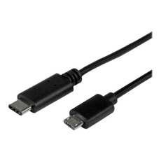 StarTech.com USB C to Micro USB Cable - 0.5m - M/M - Thunderbolt 3 Compatible - Micro USB Cord -USB Type C to Micro USB Cable (USB2CUB50CM) - USB kabel - 24 pin USB-C (M) do Micro USB typ B (M) - USB 2.0 - 50 cm - cerná
