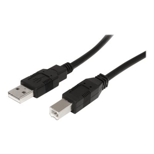 StarTech.com 9 m / 30 ft Active USB A to B Cable - M/M - Black USB 2.0 A to B Cord - Printer Cable - Extension USB Cable (USB2HAB30AC) - Kabel USB - USB (M) do USB typ B (M) - USB 2.0 - 9.15 m - aktivní - cerná - pro P/N: ICUSB232D