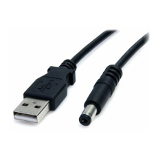 StarTech.com 3 ft USB to Type M Barrel 5V DC Power Cable - Power cable - USB (power only) (M) to DC jack 5.5 mm (M) - 3 ft - molded - black - USB2TYPEM - Elektrický kabel - USB (pouze napájení) (M) do DC jack 5,5 mm (M) - 91 cm - lisovaný - cerná - pro P/N: DVI2VGACON, SPDIF2AA, ST122LE, ST122LEA, ST122PROA